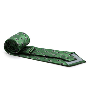 Cow Green Necktie with Handkerchief Set - Ferrecci USA 