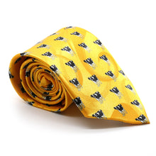 Load image into Gallery viewer, Cow Yellow Necktie with Handkerchief Set - Ferrecci USA 
