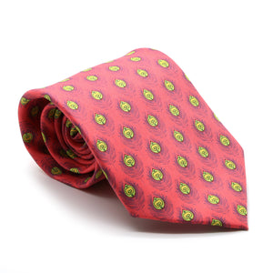 Feather Pink Necktie with Handkerchief Set - Ferrecci USA 