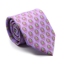 Load image into Gallery viewer, Feather Purple Necktie with Handkerchief Set - Ferrecci USA 
