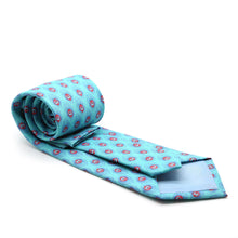 Load image into Gallery viewer, Feather Teal Necktie with Handkerchief Set - Ferrecci USA 
