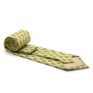 Feather Yellow Necktie with Handkerchief Set - Ferrecci USA 