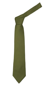 Premium Microfiber Forest Green Necktie - Ferrecci USA 
