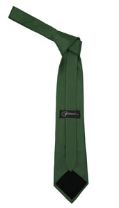 Premium Microfiber Hunter Green Necktie - Ferrecci USA 