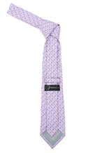 Load image into Gallery viewer, Lavender Purple Geometric Necktie with Handkerchief Set - Ferrecci USA 
