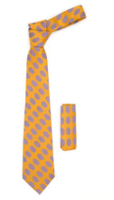 Load image into Gallery viewer, Men&#39;s Orange Necktie with Stylish Purple Dots - Ferrecci USA 
