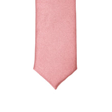 Load image into Gallery viewer, Super Skinny Pink Shiny Slim Tie - Ferrecci USA 
