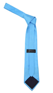 Premium Microfiber Turquoise Necktie - Ferrecci USA 