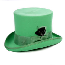 Load image into Gallery viewer, Premium Wool Green Top Hat - Ferrecci USA 
