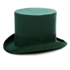 Premium Wool Hunter Green Top Hat - Ferrecci USA 
