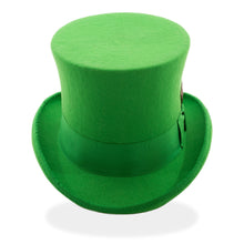 Load image into Gallery viewer, Premium Wool Kelly Green Top Hat - Ferrecci USA 
