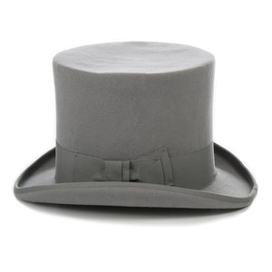 Light Grey Premium Wool Top Hat - Ferrecci USA 