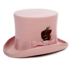 Premium Wool Pink Top Hat - Ferrecci USA 