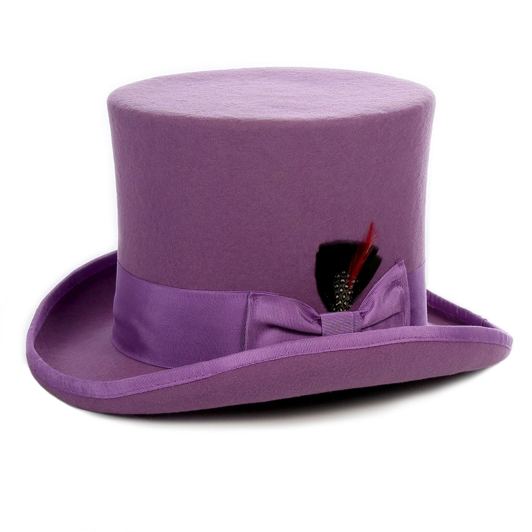 Premium Wool Purple Top Hat - Ferrecci USA 