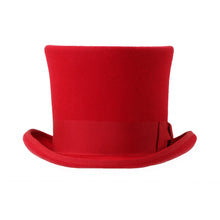 Load image into Gallery viewer, Premium Wool Red Top Hat - Ferrecci USA 
