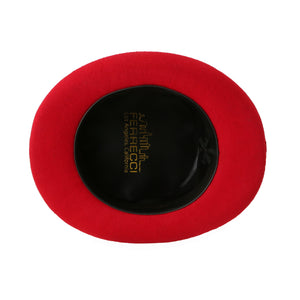 Premium Wool Red Top Hat - Ferrecci USA 