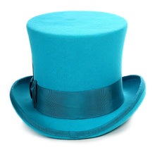Load image into Gallery viewer, Premium Wool Turquoise Top Hat - Ferrecci USA 
