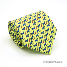 Load image into Gallery viewer, Dog Lime Green Necktie with Handkerchief Set - Ferrecci USA 
