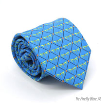 Load image into Gallery viewer, Firefly Blue Necktie with Handkerchief Set - Ferrecci USA 
