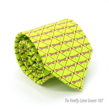 Load image into Gallery viewer, Firefly Lime Green Necktie with Handkerchief Set - Ferrecci USA 
