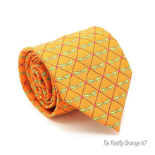 Load image into Gallery viewer, Firefly Orange Necktie with Handkerchief Set - Ferrecci USA 
