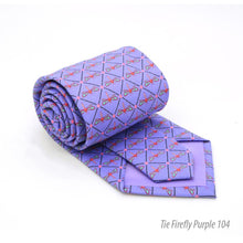 Load image into Gallery viewer, Firefly Purple Necktie with Handkerchief Set - Ferrecci USA 
