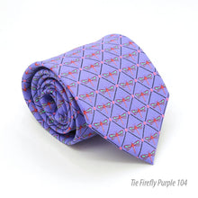 Load image into Gallery viewer, Firefly Purple Necktie with Handkerchief Set - Ferrecci USA 
