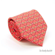 Load image into Gallery viewer, Firefly Red Necktie with Handkerchief Set - Ferrecci USA 
