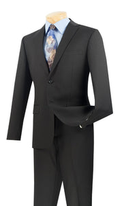 Men's Ultra Slim Fit suit 2 Piece-color Black