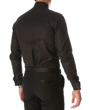 Load image into Gallery viewer, Ferrecci Men&#39;s Black Venice Slim Fit Pique Lay Down Collar Shirt - Ferrecci USA 
