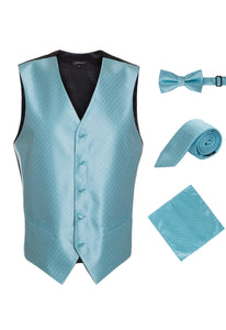 Ferrecci Mens 300-3 Turquoise Diamond Vest Set - Ferrecci USA 