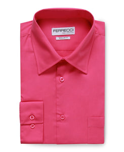 Virgo Fuchsia Regular Fit Shirt - Ferrecci USA 