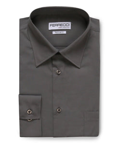 Virgo Charcoal Regular Fit Shirt - Ferrecci USA 