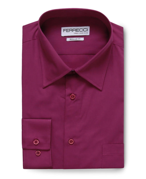 Virgo Purple Regular Fit Shirt - Ferrecci USA 
