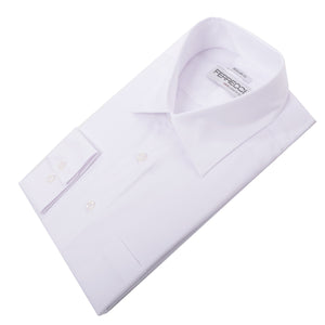 Virgo Snow Wht Reg Fit French Cuff Dress Shirt - Ferrecci USA 