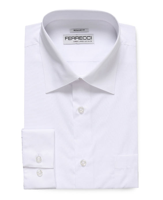 Virgo Snow White Regular Fit Shirt - Ferrecci USA 