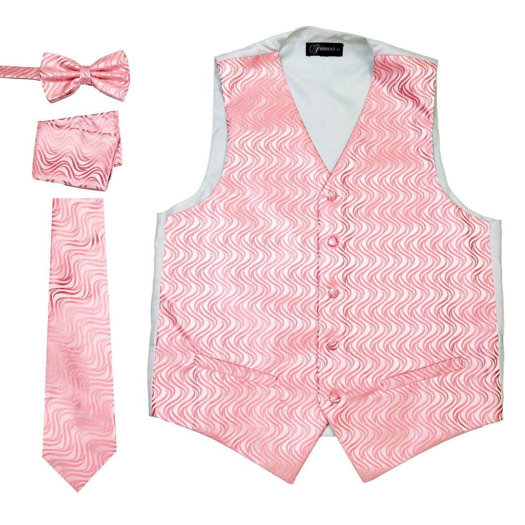 Ferrecci Mens PV150 - Pink Vest Set - Ferrecci USA 