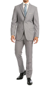 Windsor Light Grey Slim Fit 2pc Suit - Ferrecci USA 