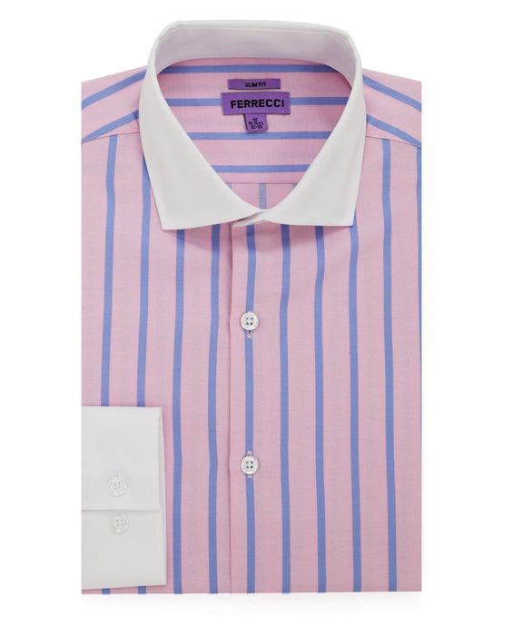 The Winston Slim Fit Cotton Dress Shirt - Ferrecci USA 
