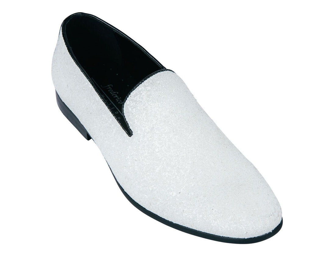 Sparkle Slip On Men's Shoes Color White