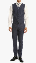 Load image into Gallery viewer, York Navy Slim Fit 3 Piece Herringbone Suit - Ferrecci USA 
