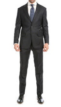 Load image into Gallery viewer, Yves Grey Plaid Check Men&#39;s Premium 2 Piece Wool Slim Fit Suit - Ferrecci USA 
