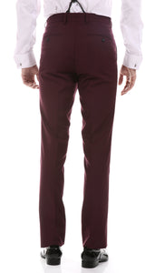 Ferrecci Men's Reno Burgundy Slim Fit Shawl Lapel 2 Piece Tuxedo Suit Set - Ferrecci USA 