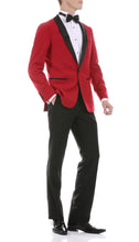 Load image into Gallery viewer, Ferrecci Men&#39;s Reno Red/Black Slim Fit Shawl Lapel 2 Piece Tuxedo Suit Set - Ferrecci USA 

